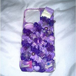 Purple custom iPhone 14 Pro Max Case